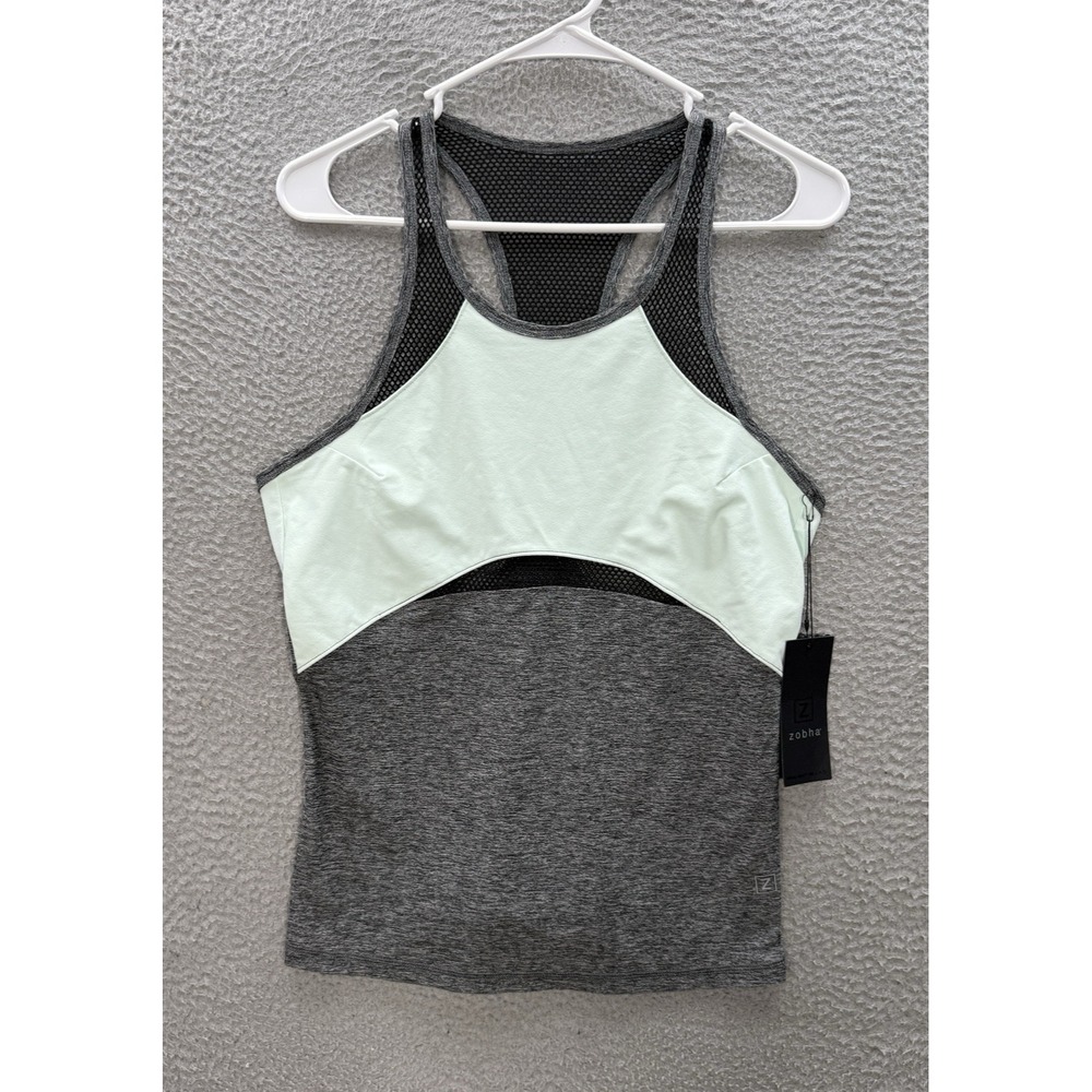 Zobha‎ Shirt Womens Large Multicolor Tank Top Performance Stretch Racerback NEW